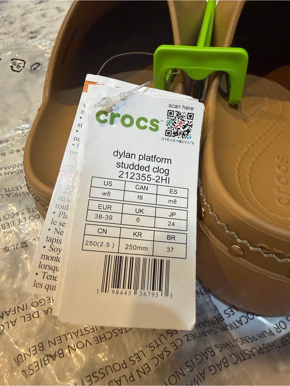 NWT Never Worn! CROCS Platform Clog Mule in Brown - Picture 5 of 5